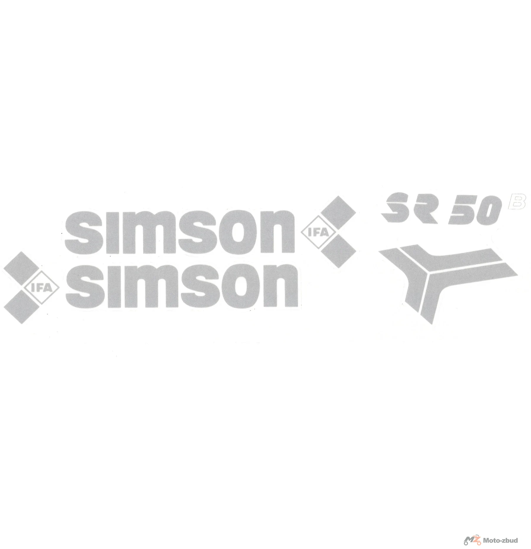 Naklejka Simson SR50 srebrna kpl.