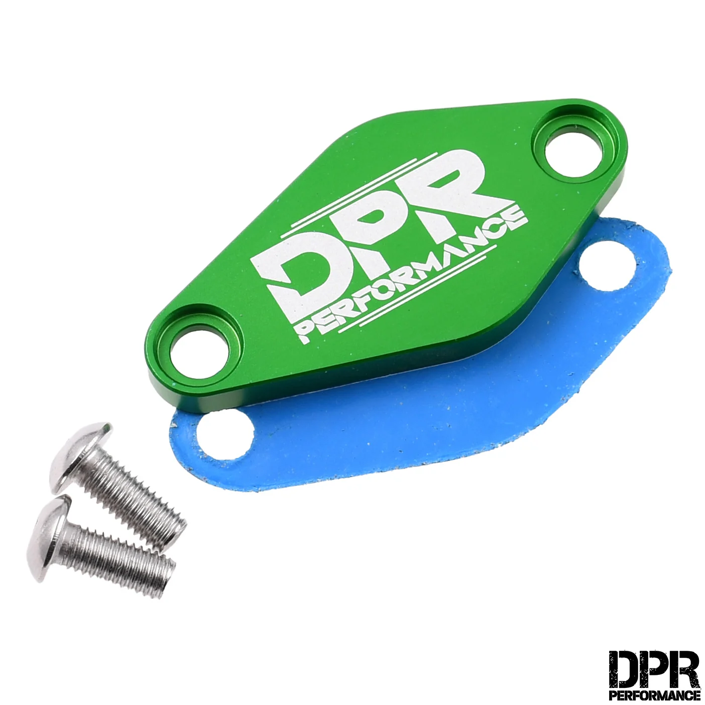 Zaślepka dozownika oleju zielona DPR Performance Minarelli AM6 / Derbi D50B0 EBS050 — ujęcie 1
