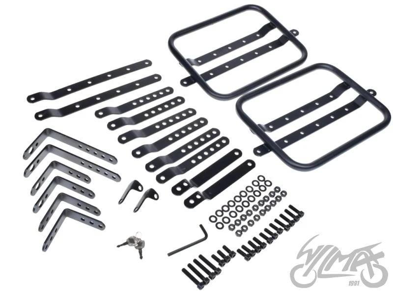 Kufer boczny aluminiowy czarny z zamkiem 2 szt. komplet — ujęcie 2
