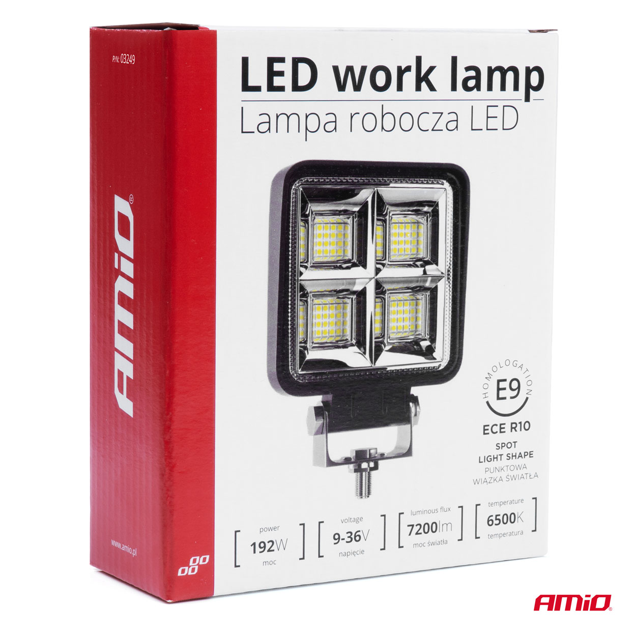 Lampa robocza LED szperacz AWL38 64 LED 192 W 12 V 24 V — ujęcie 4