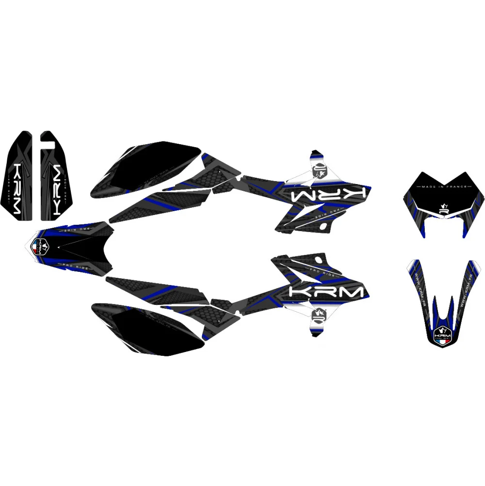 Naklejki / okleina KRM Pro Ride czarno niebieska Beta RR 2011-2020 r. kpl. — ujęcie 1