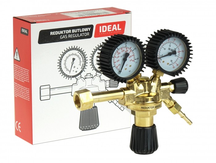 Reduktor CO2/argon z dwoma manometrami IDEAL 265200 — ujęcie 2