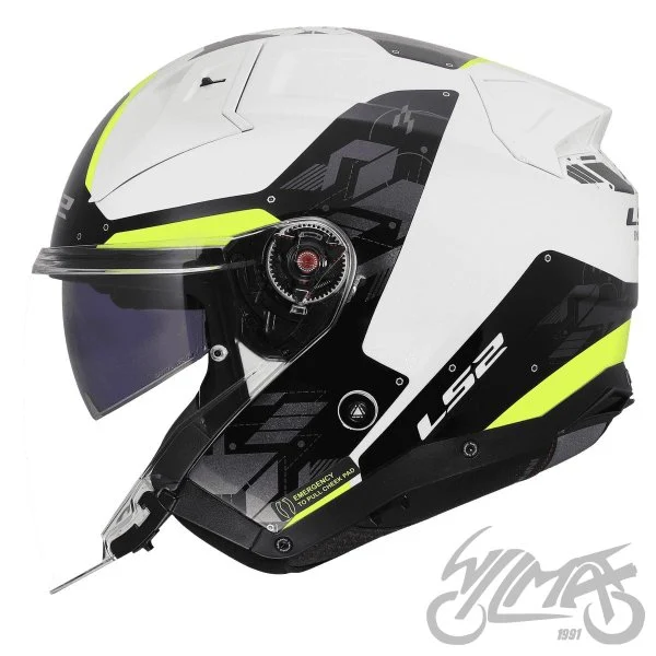 Kask LS2 OF603 infinity II nightline h-v yel. XL — ujęcie 2