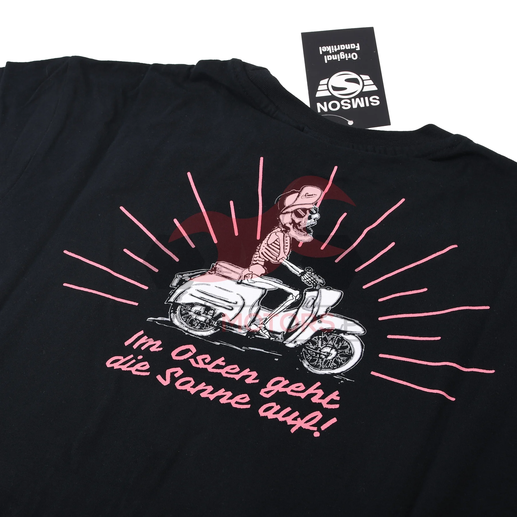 Koszulka t-shirt Simson racing team "im osten geht die sonne auf" czarna rozmiar S MZA — ujęcie 2