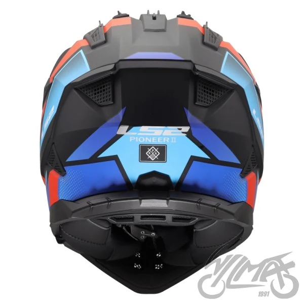 Kask adventure LS2 MX702 Pioneer II Block Black Red Blue — S — ujęcie 4