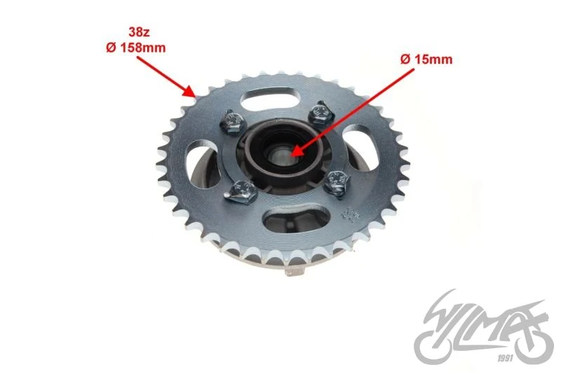 Zębatka tył 38z 428 do Shineray XY125-10D — komplet — ujęcie 2