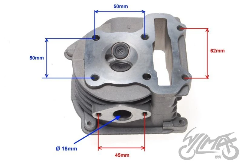 Głowica cylindra 50 cm³ 4T silnik JJ1P39QM komplet — ujęcie 3