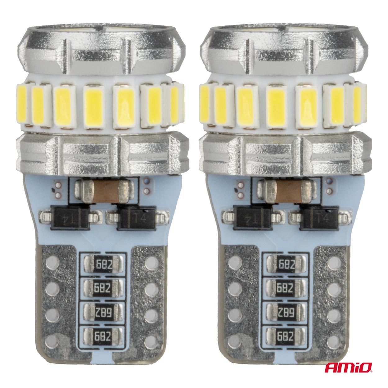 Żarówki LED CANBUS T10 W5W 16SMD 2SMD 3014 3030 White 12 V 24 V — ujęcie 2