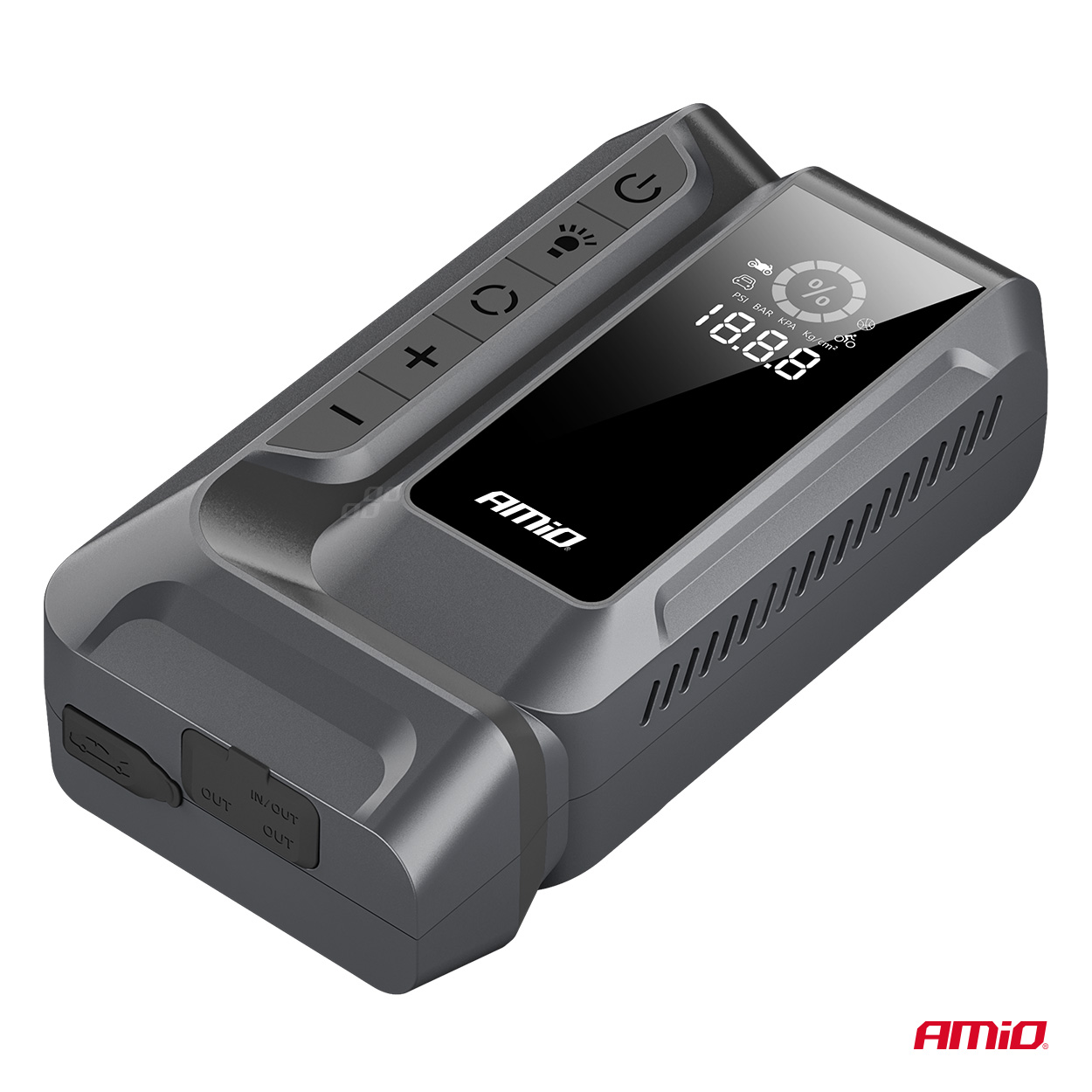 Urządzenie rozruchowe 4w1 booster powerbank kompresor latarka LED 12 V 12 Ah 1600A — ujęcie 8