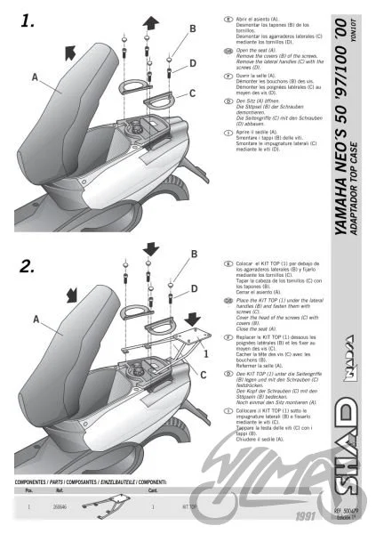 Stelaż kufra tył SHAD do Yamaha neo'S — ujęcie 2