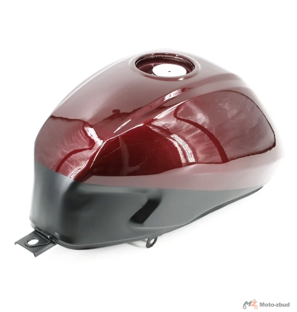 Junak 901/901F/901X/901 SPORT/122/122F/122 sport zbiornik paliwa jasno bordowy (bez nalepek) (miernik 4 śruby) (adapter pompy paliwa na kranik paliwa) — ujęcie 2