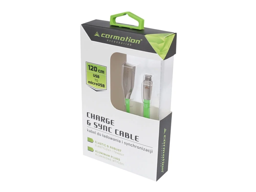 Kabel microUSB 120cm zielony — ujęcie 2