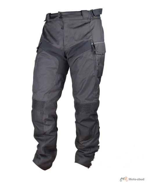 Spodnie motocyklowe LS2 Travel męskie — czarny / ciemnoszary — rozmiar 5XL