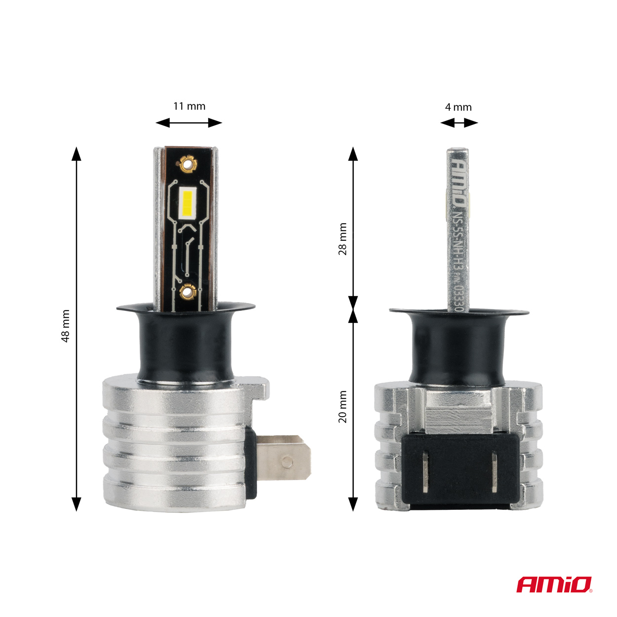 Żarówki samochodowe LED seria H-mini H3 6500K Canbus — ujęcie 3