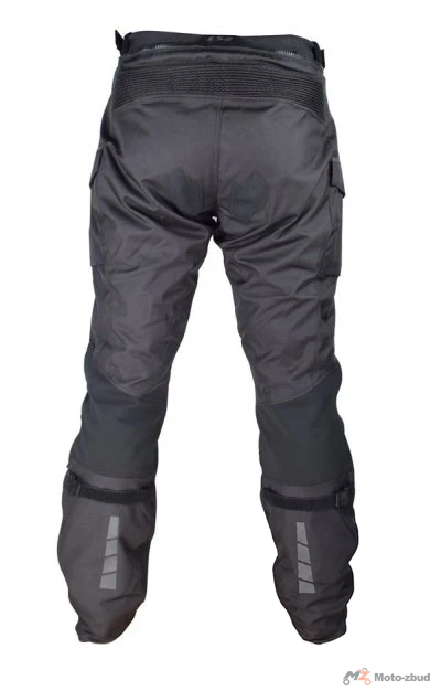 Spodnie motocyklowe LS2 Travel męskie — czarny / ciemnoszary, dłuższe nogawki — rozmiar 3XL — ujęcie 3