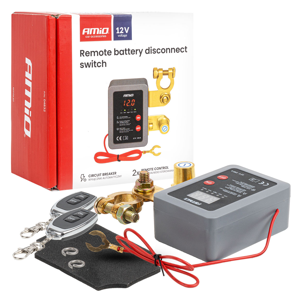 Zdalny automatyczny wyłącznik akumulatora 12 V 240A (BATT)