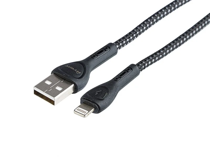 Kabel USB > LIGHTING 200cm mikfofibrowy z podświetleniem MYWAY — ujęcie 4