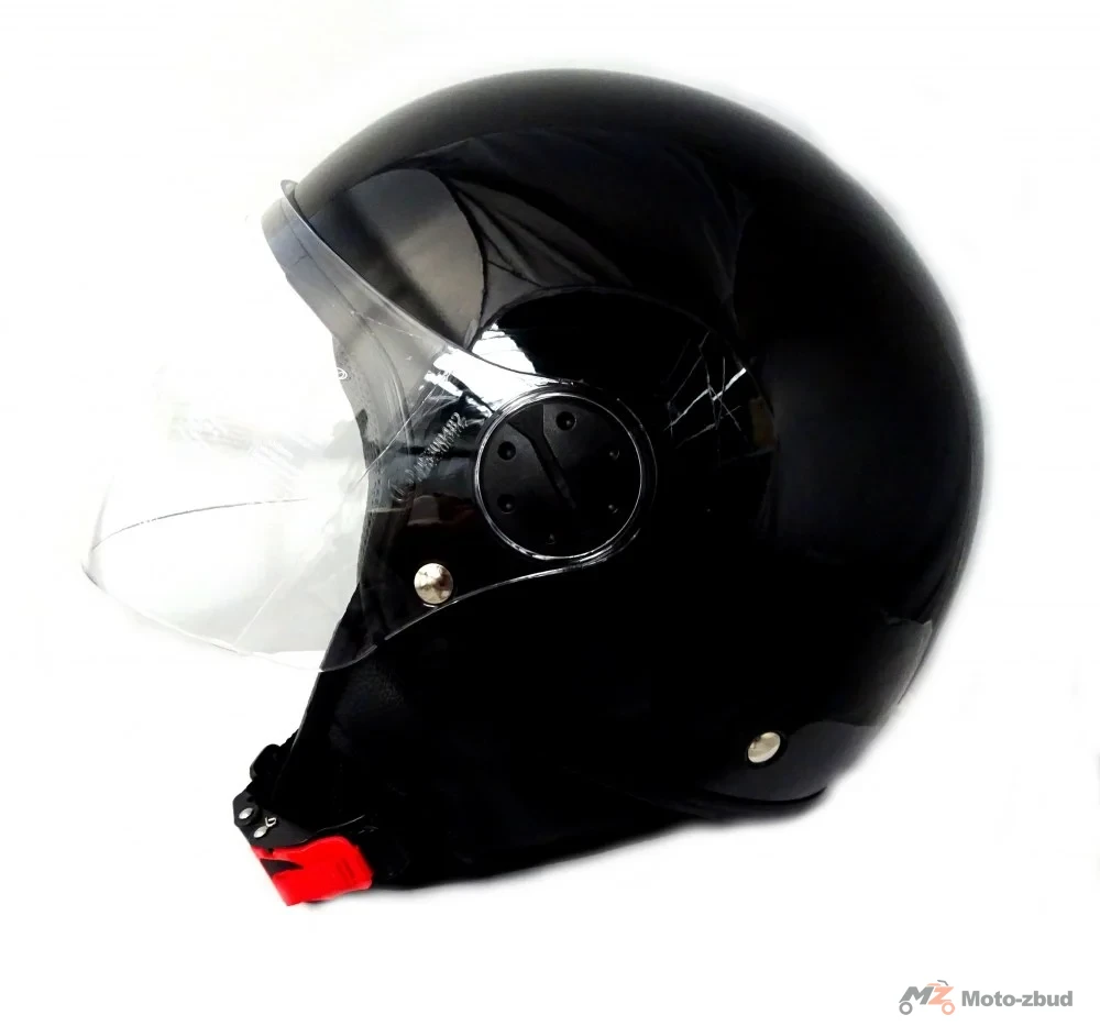 Kask Ferro 803 l z szybą bez szczęki czarny L — ujęcie 2