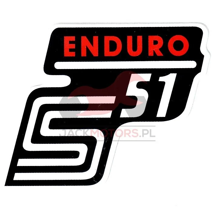 Naklejka Simson pokrywy czerwona enduro — ujęcie 1