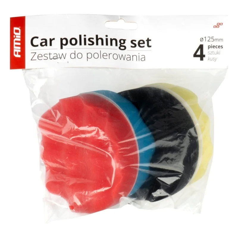 Zestaw do polerowania gąbki polerskie na rzep 4szt. 125mm — ujęcie 2