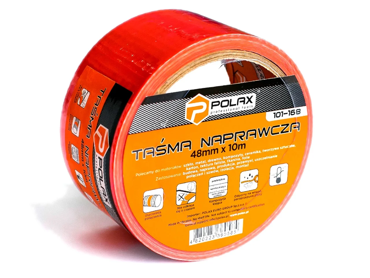 Taśma klejąca naprawcza 48mm x 10m pomarańczowa — ujęcie 3