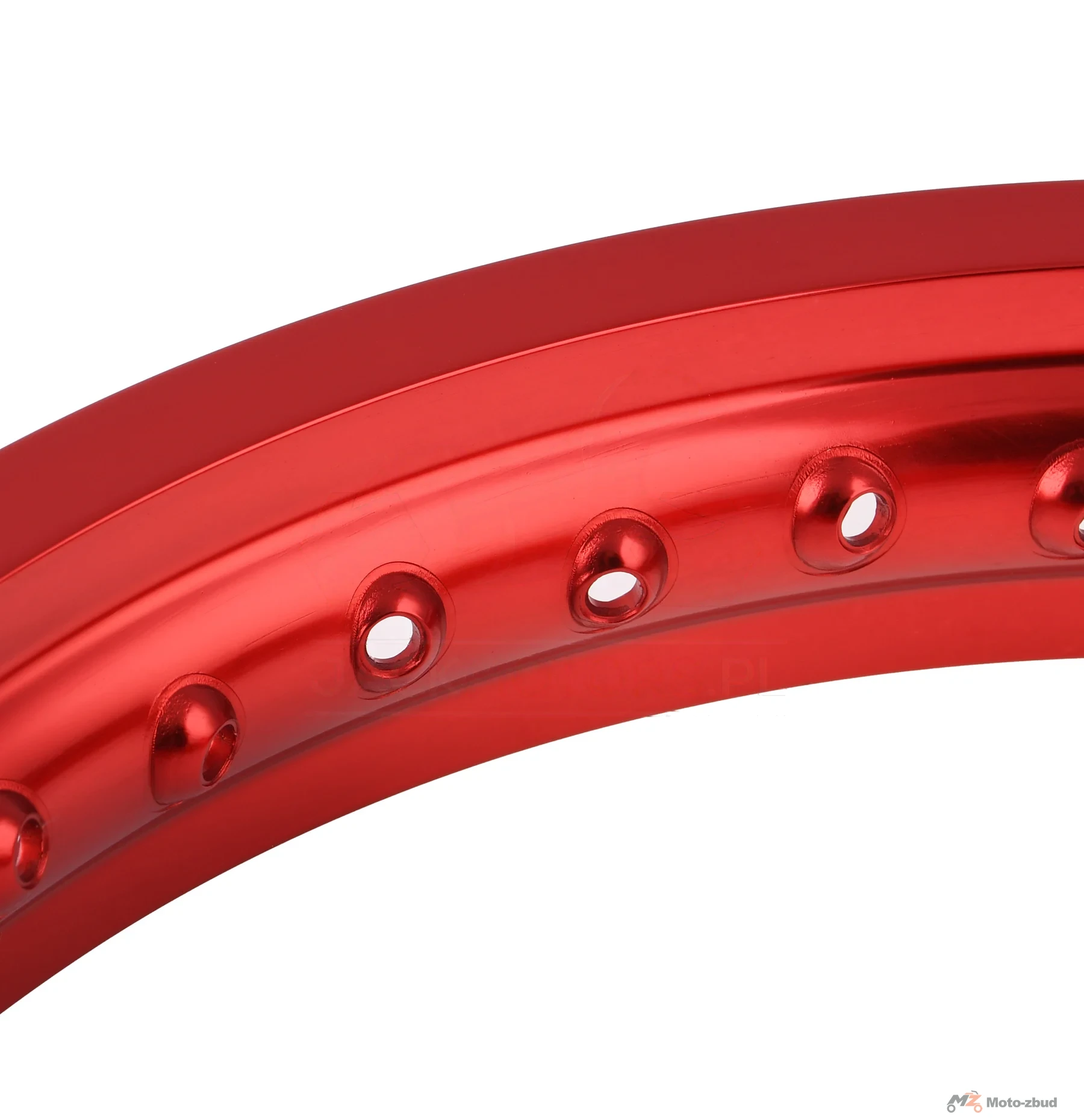 Obręcz koła Simson MZ ETZ 2,15 × 16 aluminiowa czerwona polerowana MZA — ujęcie 3