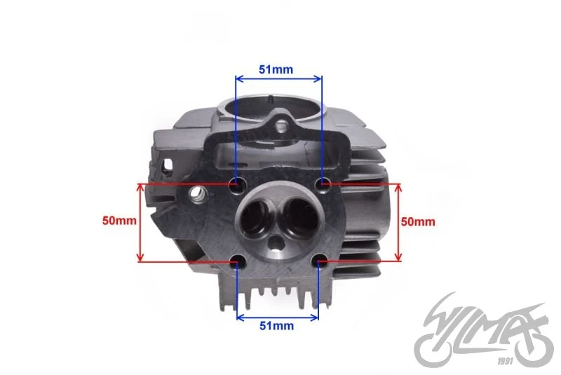 Głowica cylindra cross 125 cm³ 55,00 mm 4T — ujęcie 2