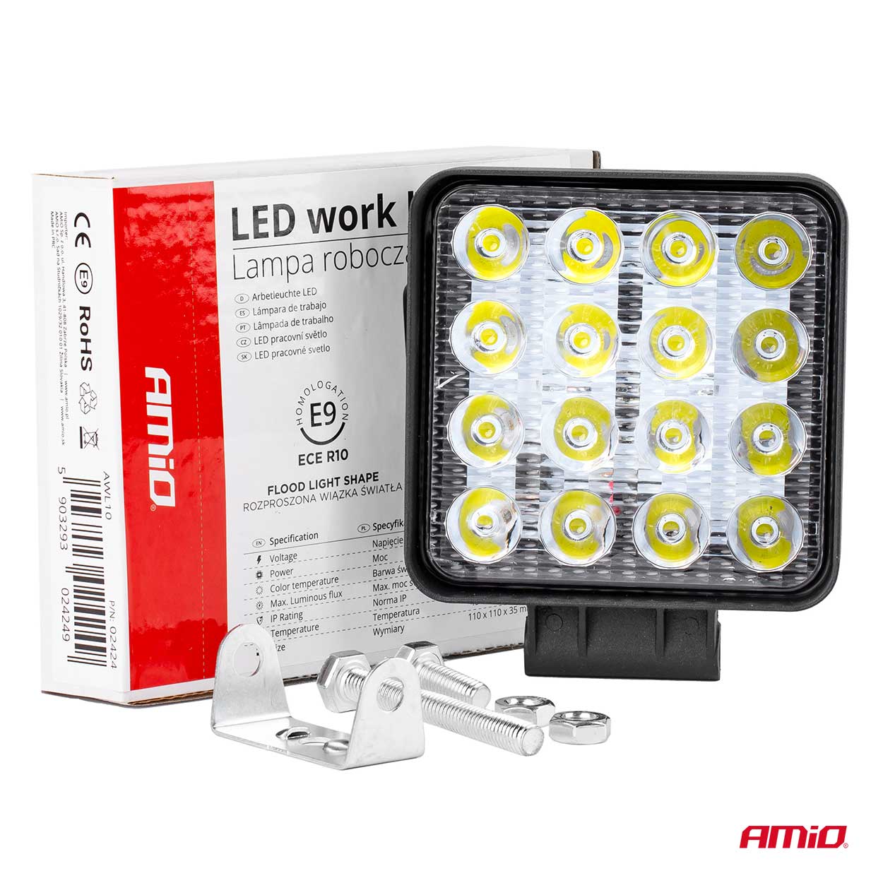 Lampa robocza LED szperacz AWL10 16LED 12 V 24 V — ujęcie 9
