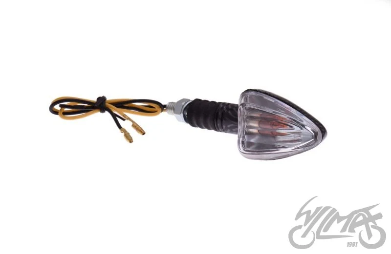 Kierunkowskaz stożkowy z nacięciami, jasny, wzór carbon, 12 V 10 W — AL70031B — ujęcie 1