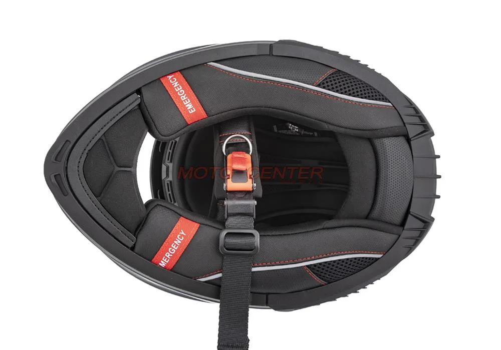 Kask zamknięty z blendą i lampą LED BLEXX FF953 grafit mat L ECER22.06 — ujęcie 9
