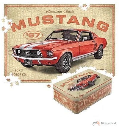 Puszka l puzzle Ford Mustang gt 1967 red 56010