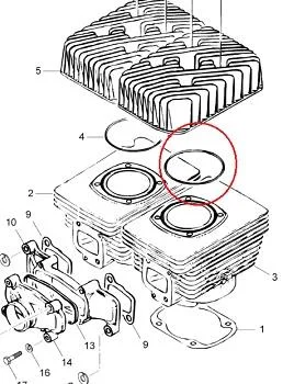 Oring 73xx2 mm pod głowicę BRP Ski-doo skuter śnieżny ROTAX — ujęcie 2