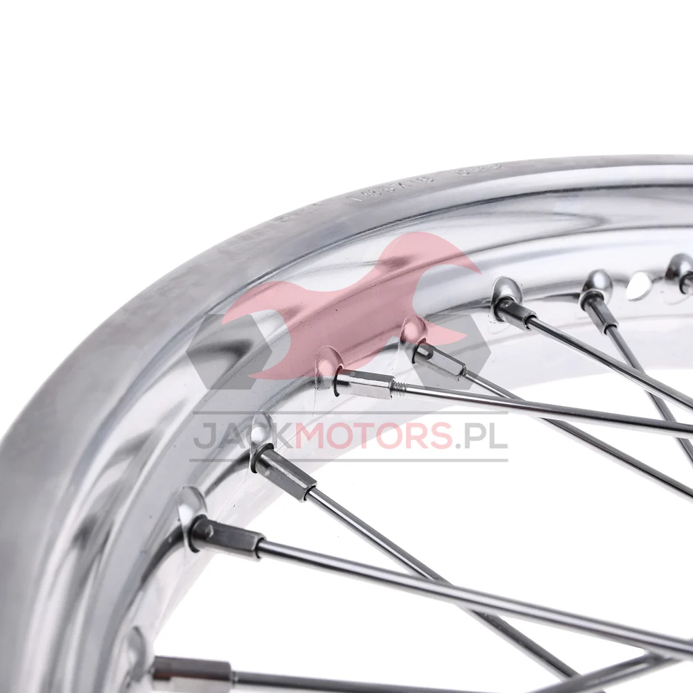 Koło jezdne Simson S51 1,85 × 16 chrom DPR Classic srebrna piasta + szprychy INOX — ujęcie 3