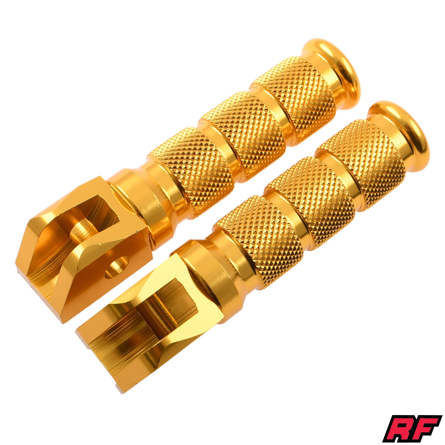 Podnóżki kierowcy Derbi Senda aluminium złote kpl. Racing Force — ujęcie 2