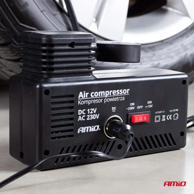 Kompresor samochodowy 12V/230V AMIO Acomp-13 — ujęcie 5