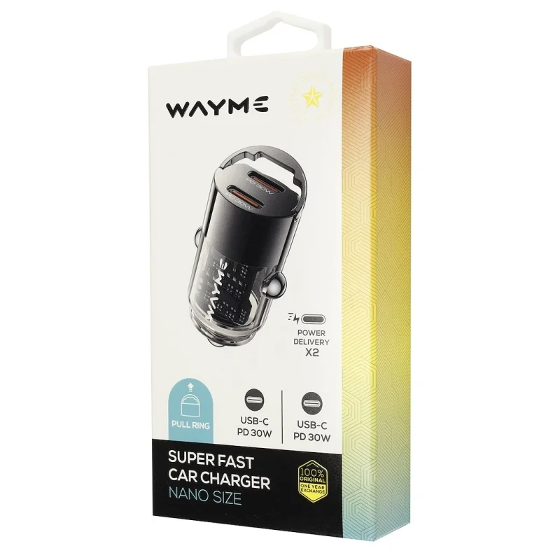 WAYME Ładowarka 12/24V 2x USB-C PD 30W nano z pierścieniem — ujęcie 2