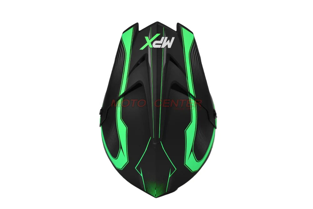 Kask crossowy MPX WL-905 czarny mat/zielony M — ujęcie 5