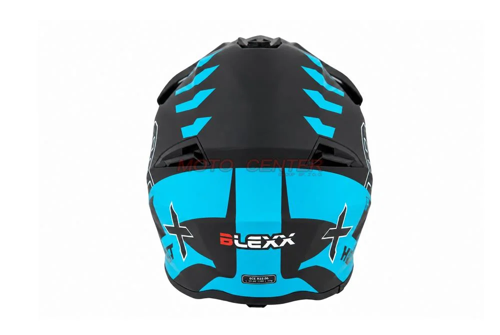 Kask crossowy BLEXX MD-902 czarny/niebieski Matowy rozmiar S Homologacja ECE R22.06 — ujęcie 3