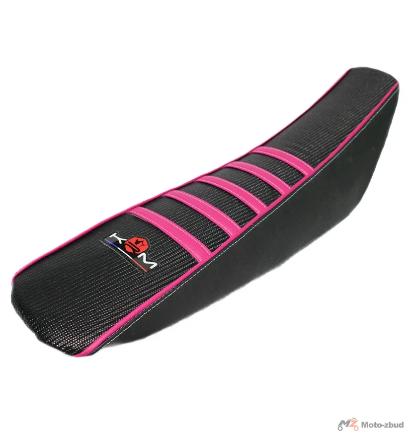 Pokrowiec siedzenia KRM Pro Ride czarno różowy Yamaha DT / MBK x-limit 2003-2011 r. — ujęcie 1