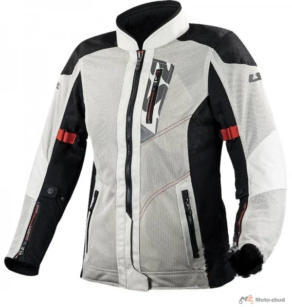 Kurtka motocyklowa damska LS2 Alba Lady — jasnoszara / czarna, XS