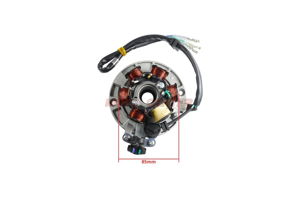 Stator 6 cewek 5 przewodów 140 cm³ pitbike mrf 4T YX140 + czujnik luzu — ujęcie 3