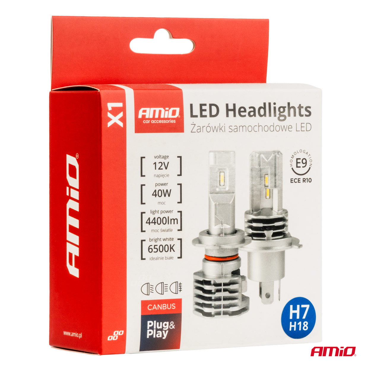 Żarówki samochodowe LED seria X1 H7 6500K Canbus — ujęcie 5