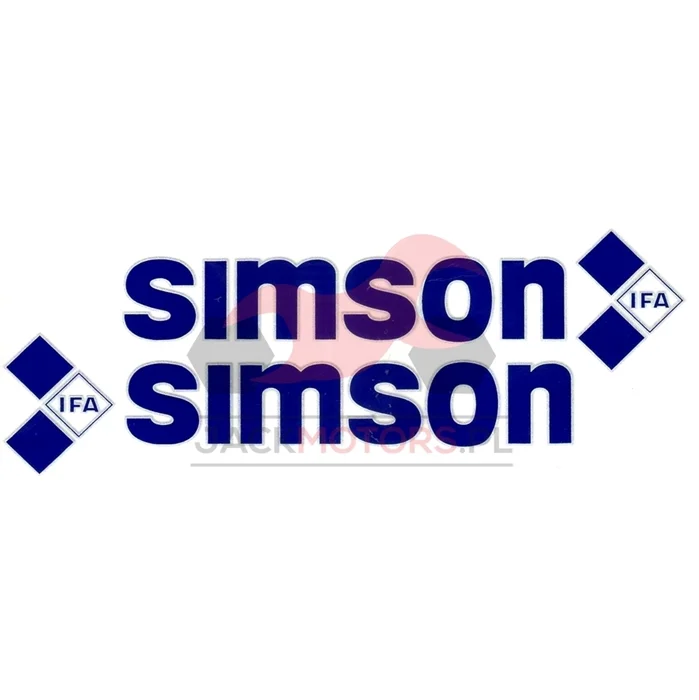 Naklejka Simson ramy SR50 niebieska