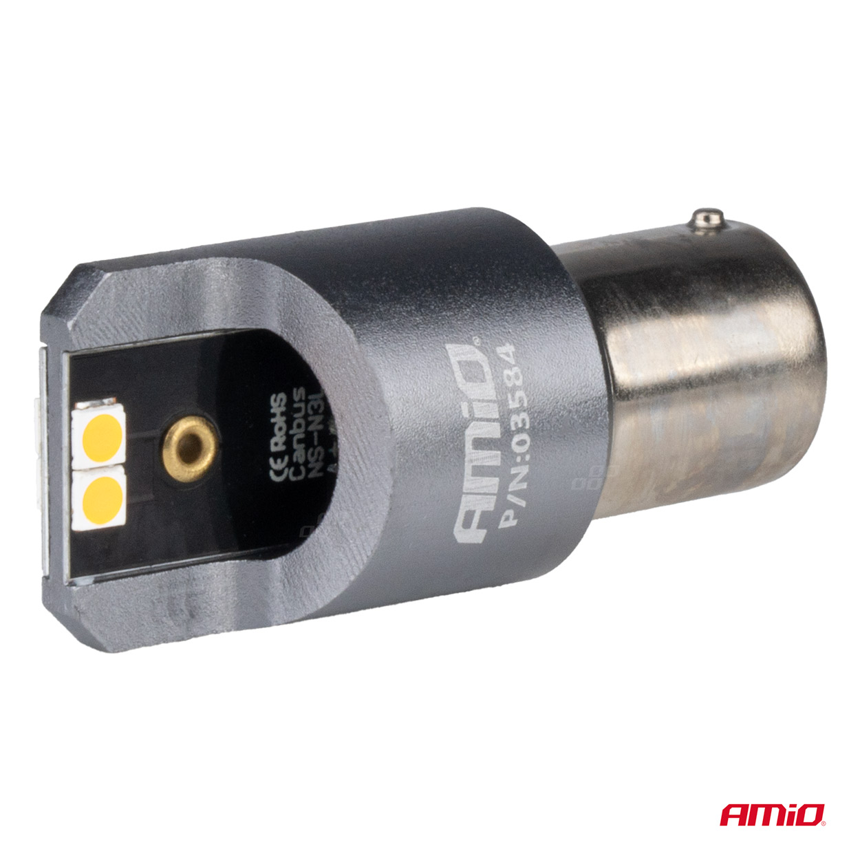 Żarówki LED FULL CANBUS PRO PY21W 4x3030 SMD pomarańczowe 12 V 24 V — ujęcie 3