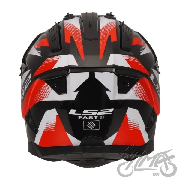 Kask LS2 MX708 Fast II Fort Black Red — 3XL — ujęcie 5
