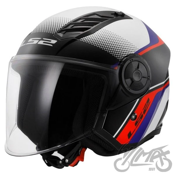 Kask LS2 OF616 Airflow II rush wh. Blue Red-06 — rozmiar M — ujęcie 1