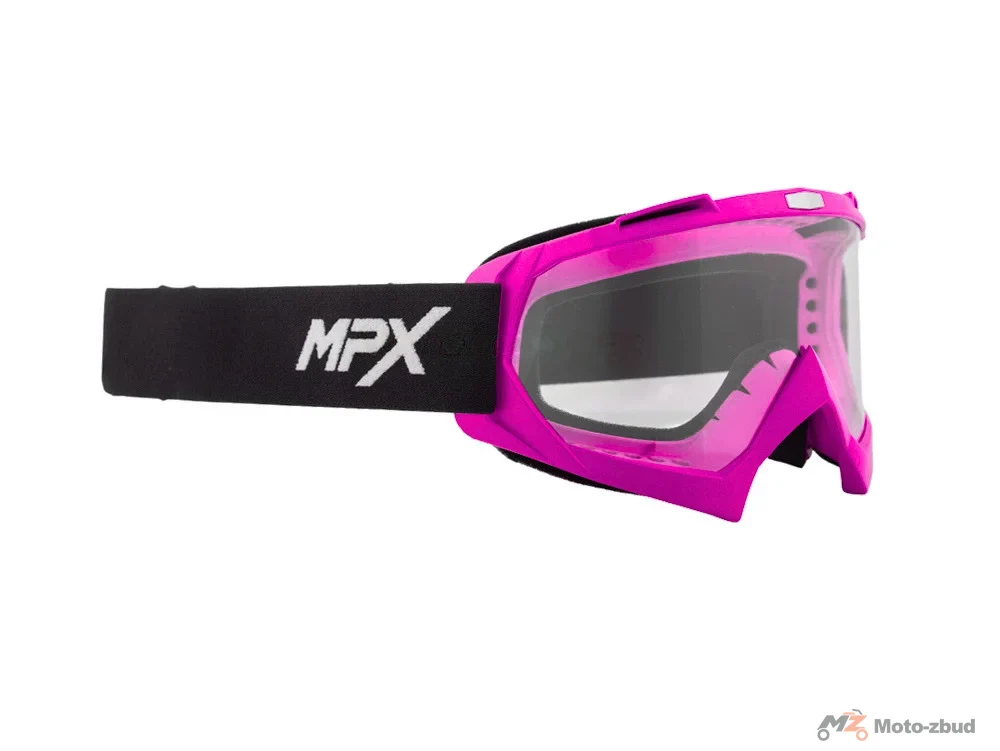 Gogle crossowe MPX YH-16 różowe matowe/szybka przezroczysta — ujęcie 2