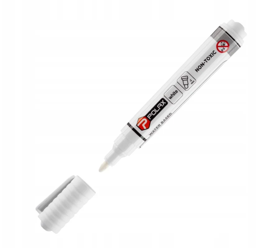 Marker biały olejowy do powierzchni gładkich i kolorowych 4mm opak. 10szt. — ujęcie 3