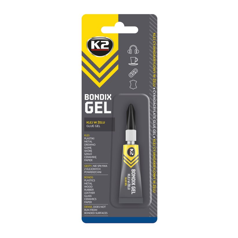 Klej cyjanoakrylowy w żelu 3 g Bondix K2 WC541