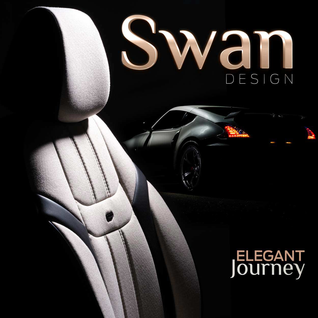 Komplet pokrowców na fotele samochodowe OTOM SWAN 503 BEIGE 3-ZIP — ujęcie 11